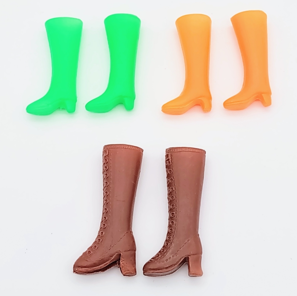 Vintage Barbie Clone Mod Francie Knee High Boots Mattel 1960's/70's